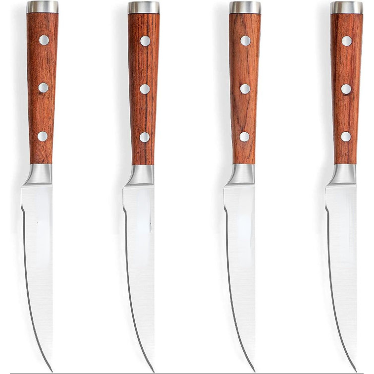 Latitude Run® Steak Knives Knife Set ,Non Serrated Straight Edge Blade